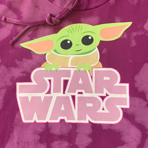 Star Wars Baby Yoda Pullover Hoodie Adult Unisex Sz 1X Built in Turtleneck - Picture 2 of 9